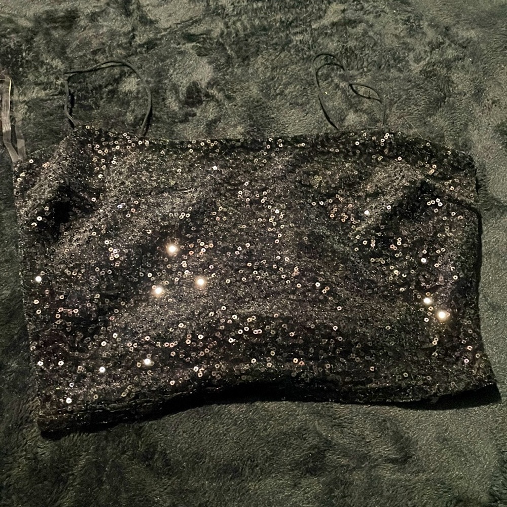 Windsor sparkly black tank top